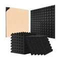 thumbnail image 5 of KFFKFF Sound Absorbing Foam Squares, Set of 48, Measuring 12 x 12 x 2 inches, Pyramid Shaped with Adhesive Backing, Soundproofing Wall Panels, Acoustic Dampening Panels, 5 of 8
