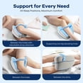 thumbnail image 6 of MOONORAH Knee Pillow for Side Sleepers - Memory Foam Support - Blue-Gray, 6 of 7
