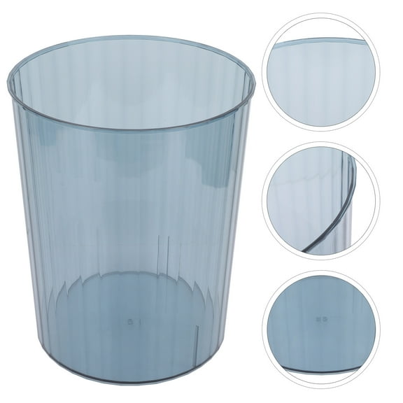 LEORX Blue Transparent Trash Can for Home Use Waste Container