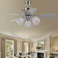 thumbnail image 4 of Jasper Silver 52-Inch 5-Blade Lighted Ceiling Fan with Multiple Crystal Lamps Remote Controlled, 4 of 6