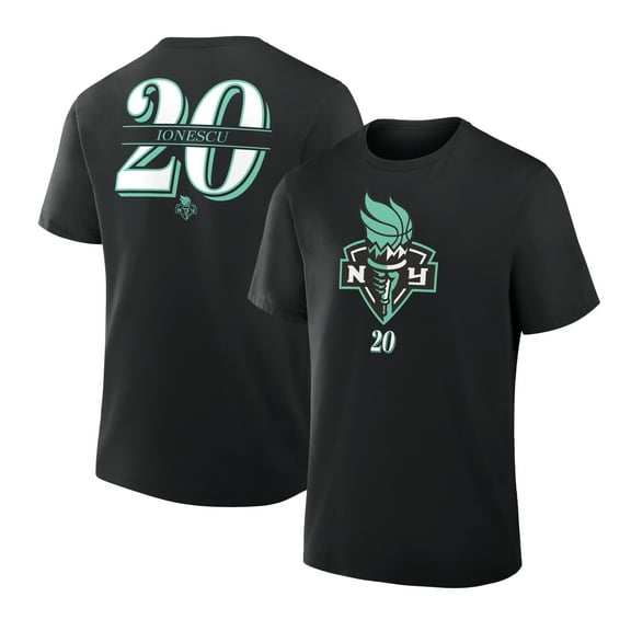 Men's Fanatics Sabrina Ionescu Black New York Liberty In The Paint Name & Number T-Shirt