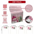 thumbnail image 6 of Pink Xmas Snowman Christmas Tree Table Runner 13x90in Non-Slip Cotton Linen Table Runners, Winter Snowflake Seamless Dresser Scarves TableRunner for Dinner Kitchen Dining Wedding Party, 6 of 9