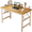 Frame:White/Board:Wood, variant on HDOFM 31.5"/39.4" No Assembly Folding Computer Desk, Foldable Laptop Table for Small Space, Home Office, Student Bedroom & Apartment