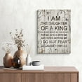 thumbnail image 3 of Retro Religious Wall Decor Inspirational Quote Bible Verse Wall Art I am the Daughter of A King Christian Scripture Print Artwork for Bedroom Girls Room Meaningful Daughter Gifts 12x16inch, 3 of 6
