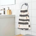 thumbnail image 3 of Yayeee 2 Pack Hand Towels for Bathroom 100% Cotton 16" x 28" Soft Absorbent Kitchen Towel, Black Stripes, 3 of 7