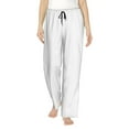 thumbnail image 2 of Lsque White Print Women's Pajama Pants, Lounge Pant - Comfortable Home Wear,Elastic Waistband, Stylish Design-X-Large, 2 of 9