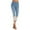a-Blue4112, variant on VNKIDY Womens Solid Color High Waist Button Fly Capri Jeans Contrast Lace Trim Hem Slim Fit Casual Denim Trousers For Summer Daily Wear White XXXXXL