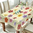 thumbnail image 4 of Coolnut Multicolored Flowers Tablecloth 60" x 108" Rectangle Table Cloth Stain-Resistant Dining Table Cover for Home Dinner Party House Decor, 4 of 7