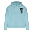 thumbnail image 3 of Yaoyar Men's Fall Winter Coconut Print Hooded Drawstring Pullover with Pocket, Casual Sweatshirt with Tropical Graphic for Seasonal Style, 3 of 4