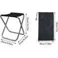 thumbnail image 2 of Taburete plegable para exteriores, taburete plegable de aleación de aluminio, mini taburete plegable portátil ultraligero, con bolsa de almacenamiento, para pesca, camping, barbacoa al aire libre, via, 2 of 5