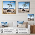 thumbnail image 4 of Designart "Bliss of African Safari Tree III" Landscapes Framed Wall Art Decor - Country Blue Tree Hallway Framed Wall Art Decor, 4 of 6