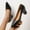 Black, variant on Women's Thick Heel Pointed Toe High Heel Business Shoes