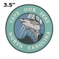 thumbnail image 2 of Save Our Seas! North Carolina 3.5 Inch Iron Or Sew On Embroidered Fabric Badge Patch Ocean Beach, Salt Life Iconic Series, 2 of 2