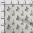 thumbnail image 1 of oneOone Cotton Poplin Twill White Fabric Leaves & Flower Florals Crafts Decor Fabric Print By The Yard 56 Inches Wide - ll, 1 of 4