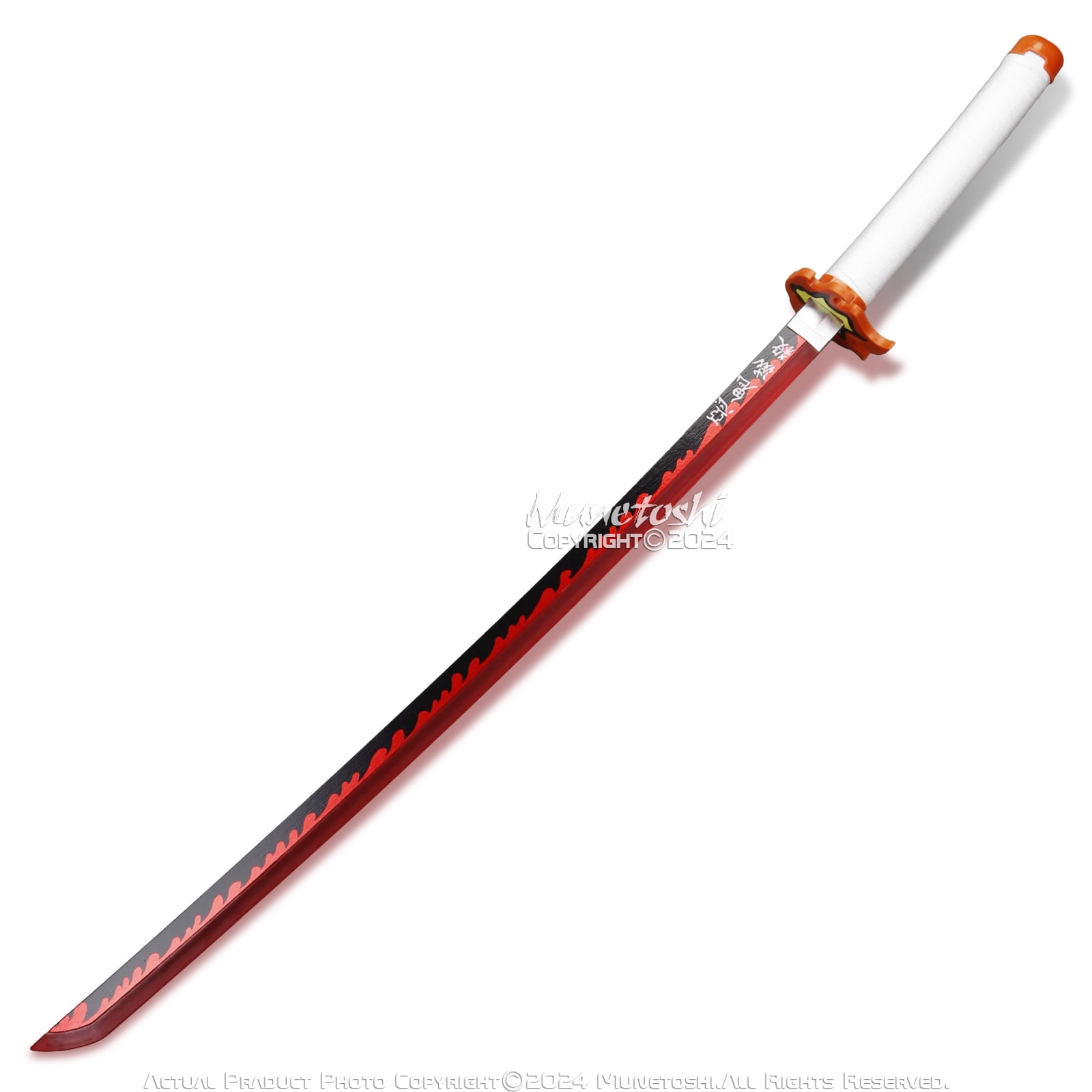 Munetoshi 40” LED Light Plastic Rengoku Kyojuro Nichirin Katana Samurai Sword Demon Anime