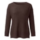 thumbnail image 3 of Gibobby Sudadera con estampado de Navidad para mujer Suéter de punto suelto de manga larga para mujer Suéter casual con cuello en O Suéter desgastado Tops (Negro, L), 3 of 5