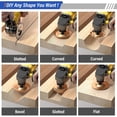 thumbnail image 5 of 14PCS Wood Carving Disc Set for 4" & 4-1/2" Angle Grinder – Wood Cutting, Carving & Grinding Kit with Chainsaw Disc, Wood Shaping Discs, Flap Sanding Wheels, Adapter Rings & Wrench, 5 of 8