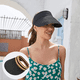 thumbnail image 4 of Sombrero para el sol con cinta de verano, sombrero de playa a rayas suave y transpirable, 4 of 5