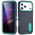 thumbnail image 1 of for iPhone 17 Pro Max Case, iPhone 17 Pro Max Phone Case with Built in Kickstand, Shockproof/Dustproof/Drop Proof Heavy Duty Military-Grade Rugged Protective Cover for iPhone 17 Pro Max,Light Green, 1 of 8