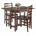 thumbnail image 2 of Winsome Wood Taylor 3-Pc Drop Leaf Dining Table with 2 Ladder Back Chairs, Walnut, 2 of 18