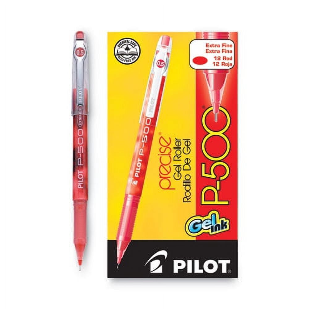 Precise P-500 Gel Pen, Stick, Extra-Fine 0.5 Mm, Red Ink, Red Barrel, Dozen | Bundle of 2 Dozen