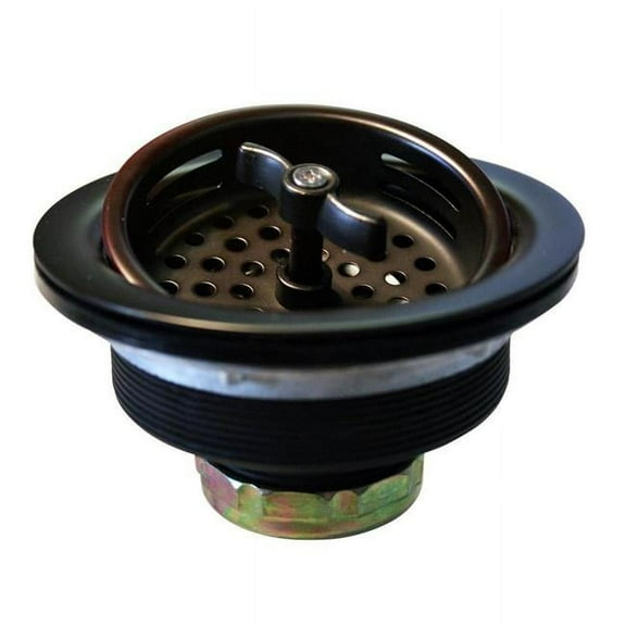 Westbrass D213-2-12 Kitchen Sink Drain with Large Wing Nut Basket Strainer