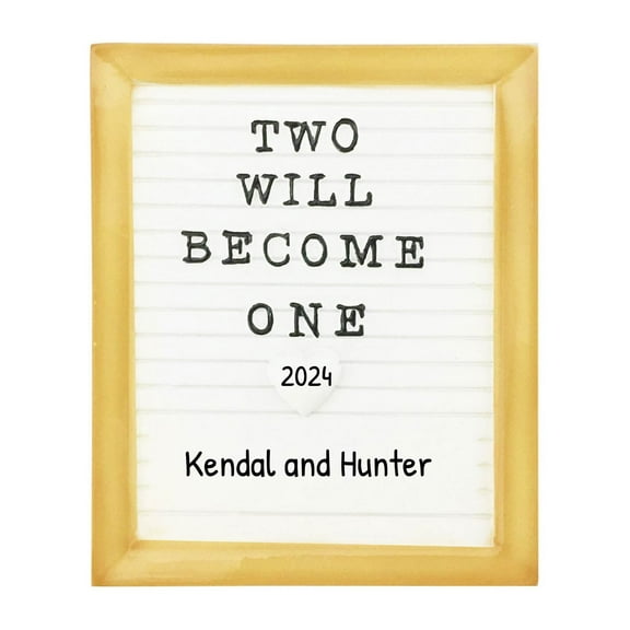 Ornaments by Elves Personalized Letter Board Quote Mr & Mrs Ornaments 2024 for Christmas Tree