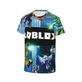 thumbnail image 3 of Roblox T-shirt pour Enfants Manches Courtes Col Rond Garçons Filles 3D Dessin Animé Chemises Décontractées, 3 of 6