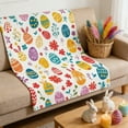 thumbnail image 6 of Easter Throw Blanket Eggs Blankets Soft Lightweight Flannel Warm Cozy Easter Blankets and Throws for Bed Couch Sofa Decor Holiday Gifts (B), 6 of 6