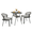 Black, variant on Ktaxon 3pc Bistro Set 22in Stackable Wicker Chairs&Table with Storage Patio Brown