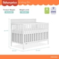 thumbnail image 2 of Fisher-Price Miles 5-in-1 Convertible Crib by Dream On Me, 2 of 9