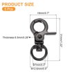 thumbnail image 2 of Uxcell 5 Pack Swivel Lanyard Snap Hook, Zinc Alloy Trigger Snap Hooks, Light Black, 2 of 6