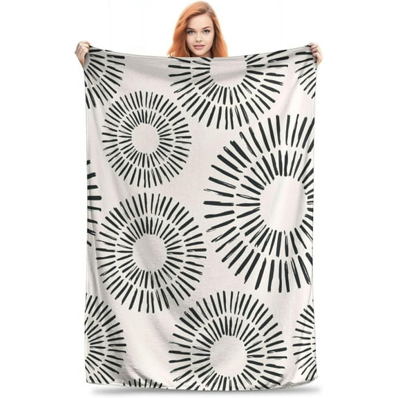 Boho Throw Blanket Soft, Cozy, Plush, Lightweight Flannel, Warm & Comfy for Couch, Bed, Travel - Anti-Pilling, Perfect for Bedroom, Living Room, Outdoor 50in×60in