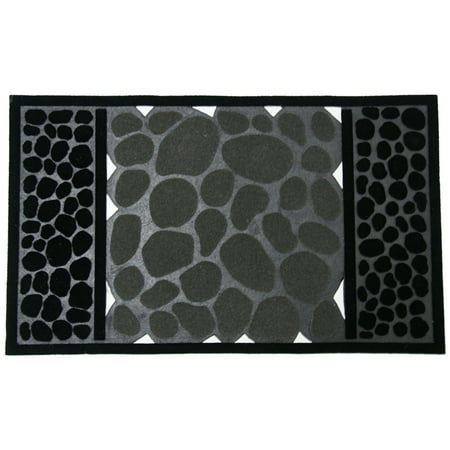 Rubber Cal River Rocks Outdoor Decorative Front Doormat