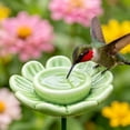 thumbnail image 4 of Bee Watering Station, Ceramic Bee Cup for Garden, Flower Shaped Bee Watering Station Bird Bath Water Feeder, Butterfly Drinking Cup Bee Bath Bowl Garden Stake (1PC, 2"x12.6", Green), 4 of 7