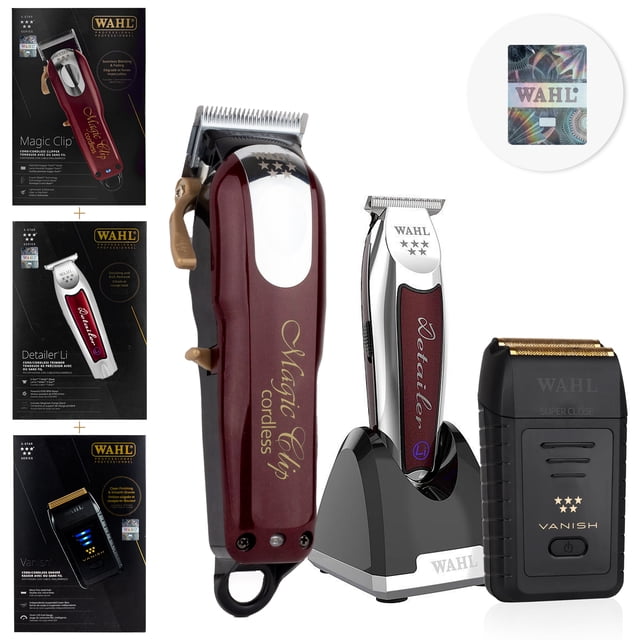 Wahl® Profesional Magic Clip Cordless + Detailer Li + Vanish