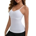 thumbnail image 4 of INSPIRE CHIC Mother's Day Women's Seamless Tummy Control Camisole with Built-in Bra Slim Fit Body Shaper Tank Top XXL White, 4 of 6