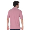 thumbnail image 4 of AVA Athletica Men's Polo Collar Moisture-Wick Active Wear Fine Striped T-Shirt; Red; MD, 4 of 6
