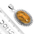 thumbnail image 2 of 925 Sterling Silver Women Jewelry Yellow Dendritic Opal Pendant, 2 of 3