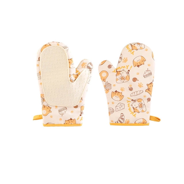 Gants 1 Pce Mignons Mitaines Isolées Résistantes à la Chaleur pour Cuisine, Cuisson et Micro-Ondes Rkxzt