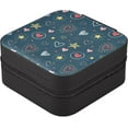 thumbnail image 3 of Coolnut Cute Heart Printing Jewelry Box for Women Girls PU Leather Jewelry Organizer Portable Travel Jewelry Case for Small Ring Earring Necklace Women Gifts, 3 of 7
