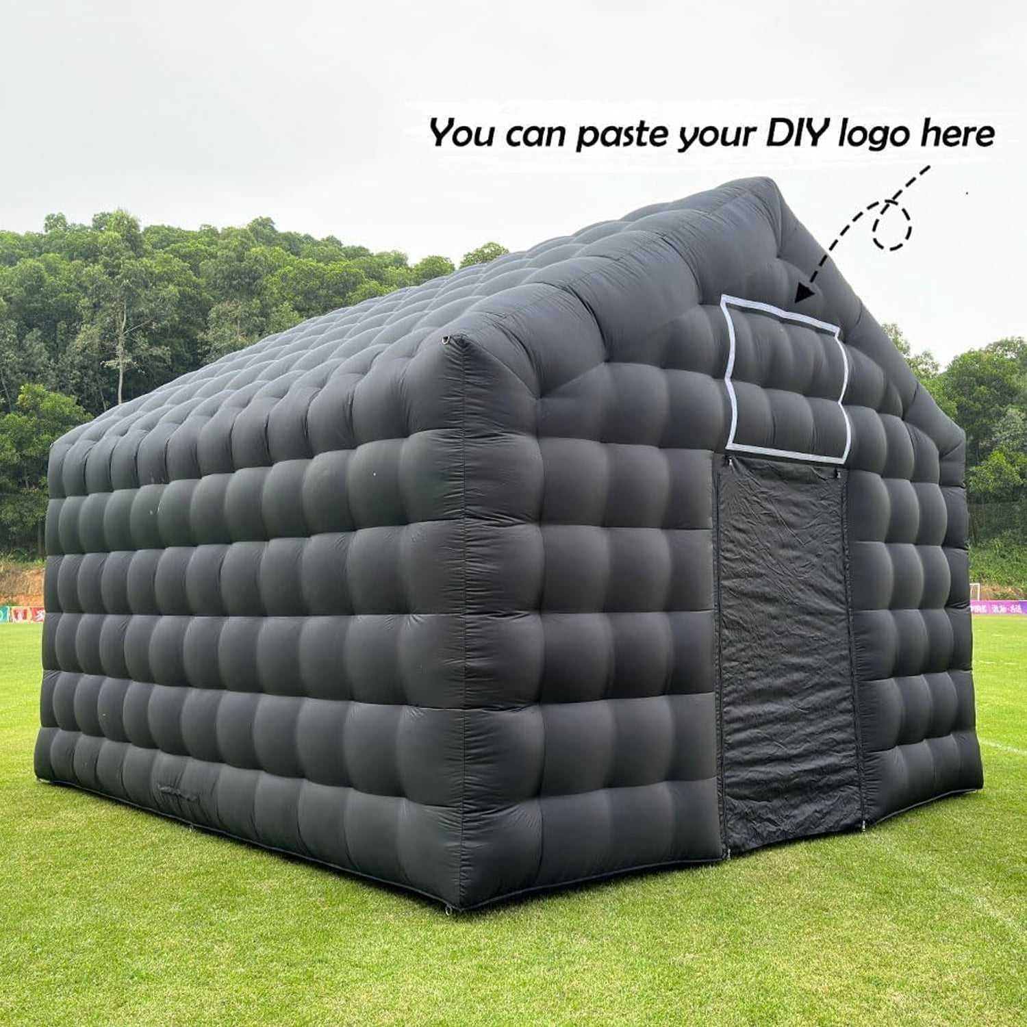 BINLE 18ft x 16ft x 14ft Inflatable Black Disco Tent, Waterproof Nylon