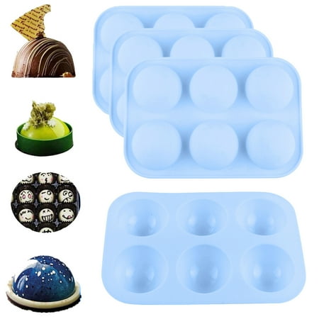 

MIARHB Half Ball Sphere Silicone Cake Mold Muffin Chocolate Cookie Baking Mould Pan