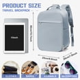 thumbnail image 3 of United Airline Approved Personal Item Travel Bag for Women, Underseat Luggage Carry On Backpack for Men, Cabin Size Waterproof Laptop Backpack, Mochila De Viaje, Rucksack Casual Daypack, Grey Blue, 3 of 10