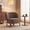 Dark Brown, variant on Christopher Knight Home Wingback Accent Chair, Upholstered Armchair with Solid Wood Legs, Dark Brown