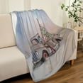thumbnail image 4 of Christmas Truck Blanket Holiday Farmhouse Truck Colorful Christmas Tree Fannel Blanket White Snow Soft Plush Warm Throw Blanket for Bed Couch Living Room Sofa Chair(50" x 60"), 4 of 5