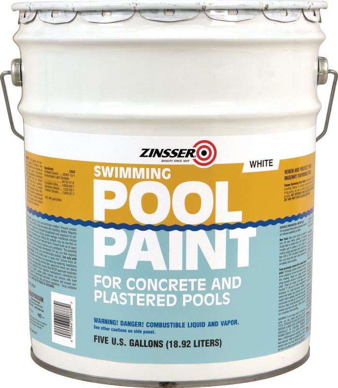 White, Zinsser Pool Paint 5 Gallon