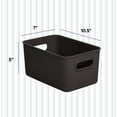 thumbnail image 2 of Superio Decorative Plastic Open Home Storage Bins Organizer Baskets, Medium, Brown (8 Pack) Container Boxes for Organizing Closet Shelves Drawer Shelf, 5 Liter, 2 of 6