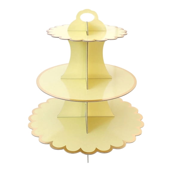 Leodye 1PCS 3-Tier Multicolor Cupcake Stand, Tiered Display Structure, Hold Desserts, Decor for Birthday and Shower Parties -12.79*11.81in