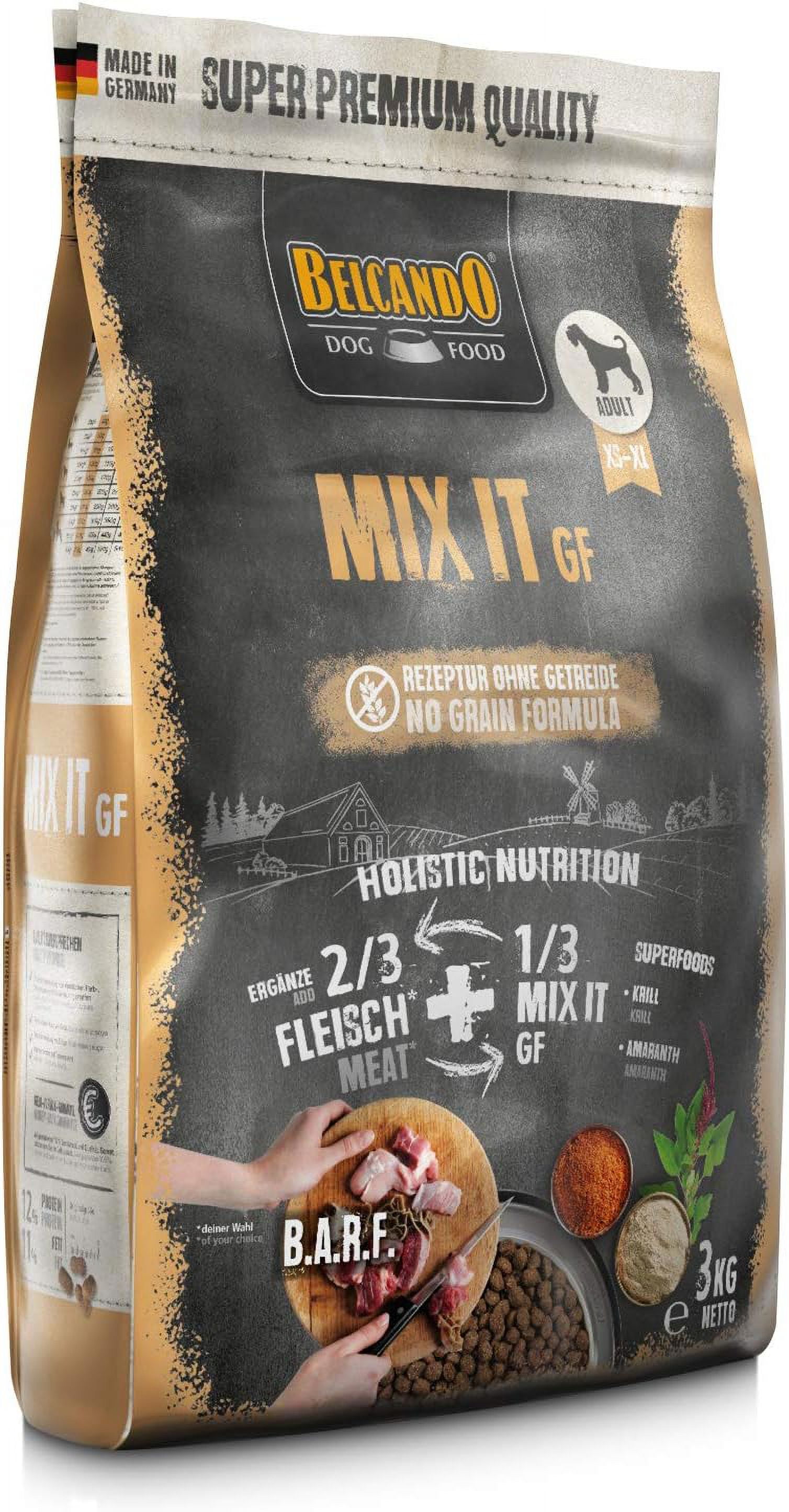 Mix It Gf 3 Kg Complement Nourriture Seche Pour Chiens Pour Completer L Alimentation A Base De Viande Crue Barf Complement Alimentaire Pour Chiens Walmart